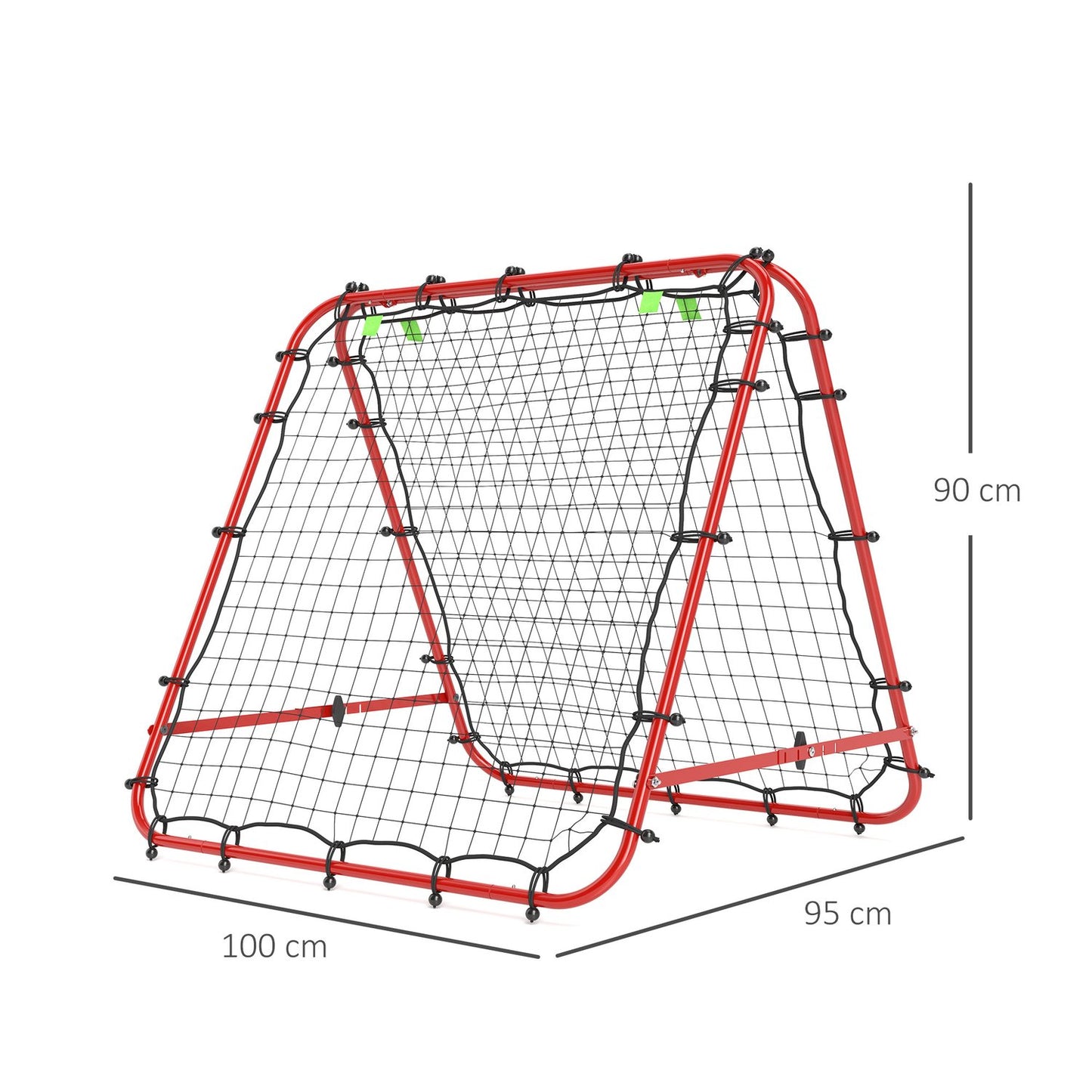 Adjustable double-sided football rebounder net for training