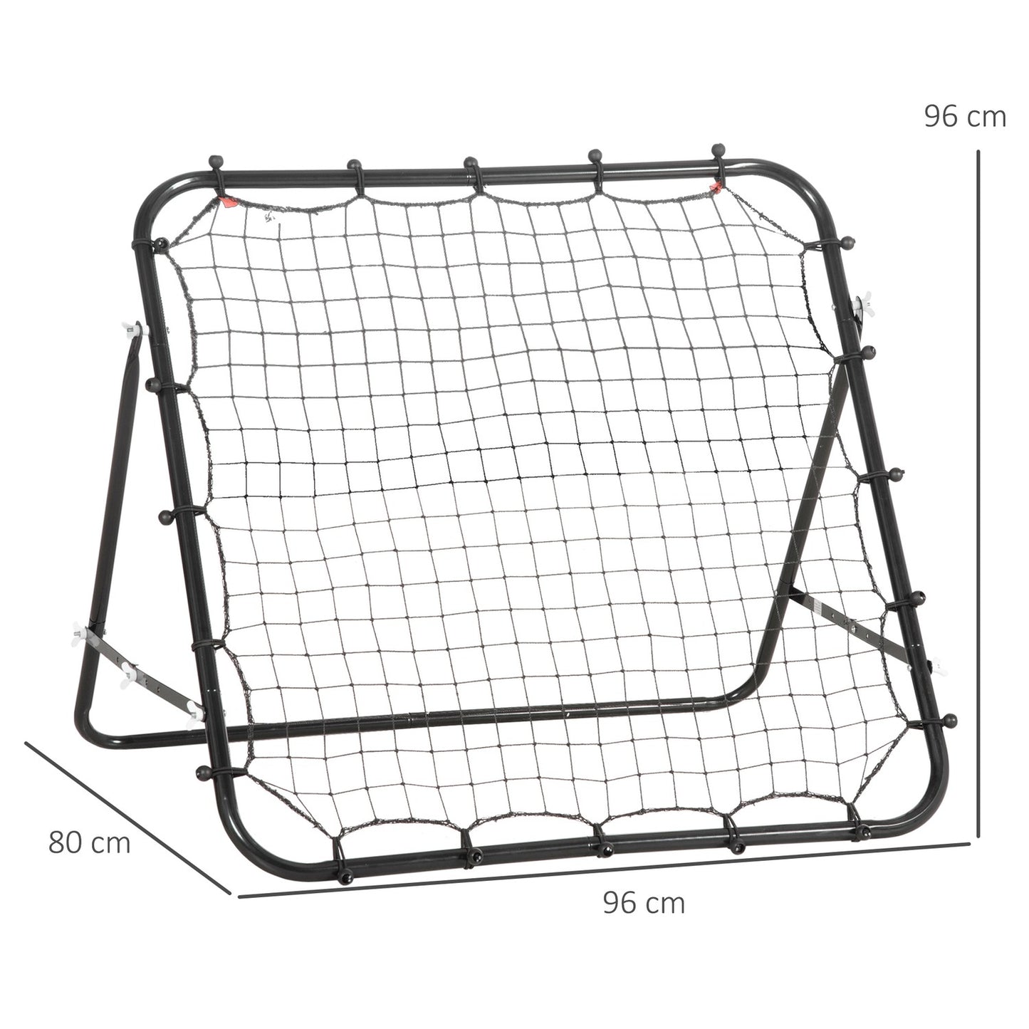Football Rebounder Wall Net, Metal & PE, 96x80x96 cm