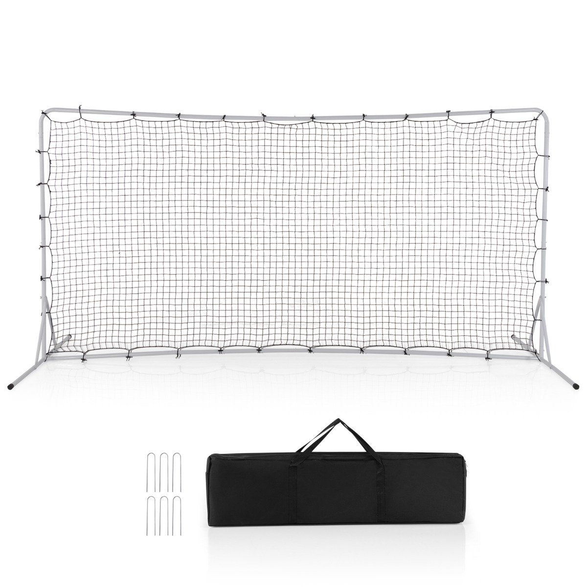 Football goal for children 372.5 x 182.5 cm football goals for garden football goal with carry bag white