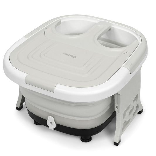 Foot bath massager foot bath whirlpool with adjustable heating temperature 42 x 40 x 24 cm gray