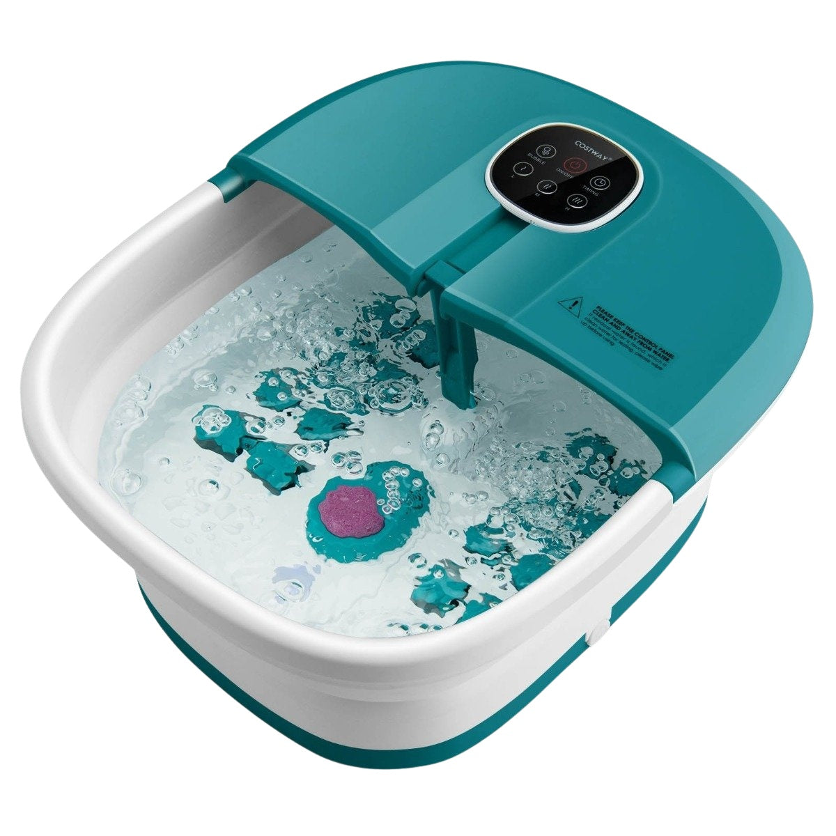 Foot bath massager foot massage spa with remote control foldable 33.5 x 41 x 20.5 cm turquoise