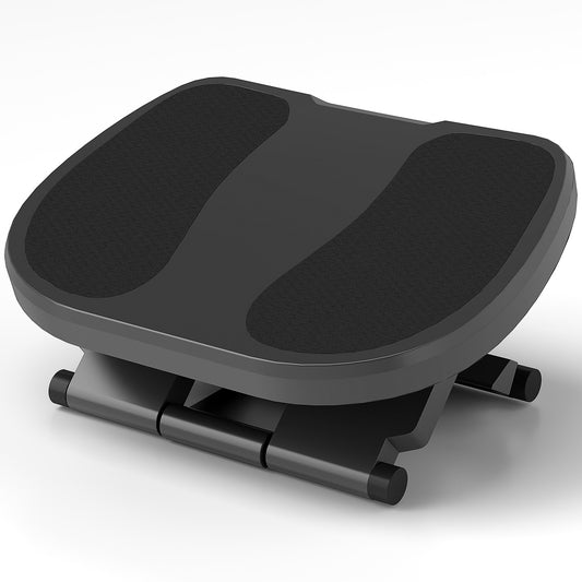Adjustable ergonomic desk footrest - 3 levels, gray