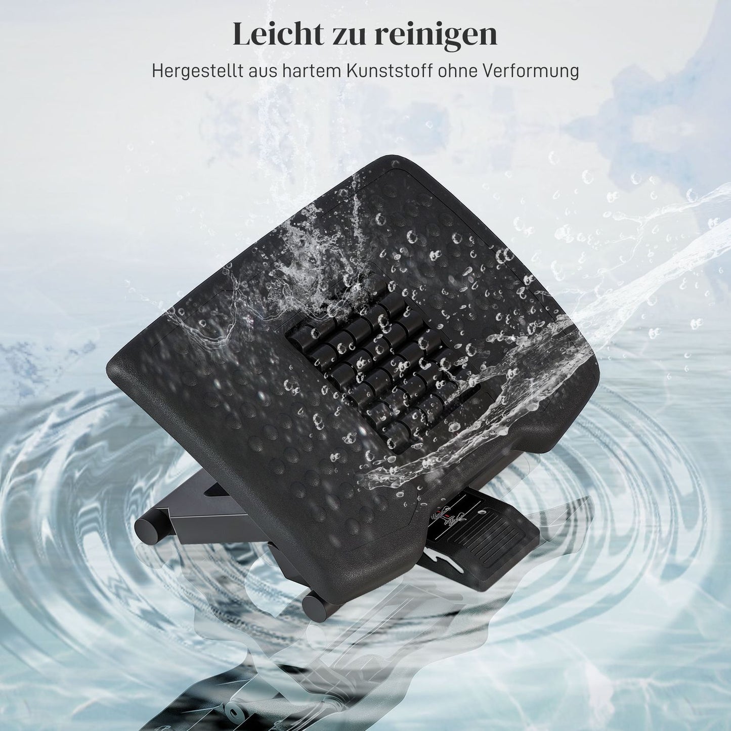 Adjustable non-slip ergonomic footrest for the home office