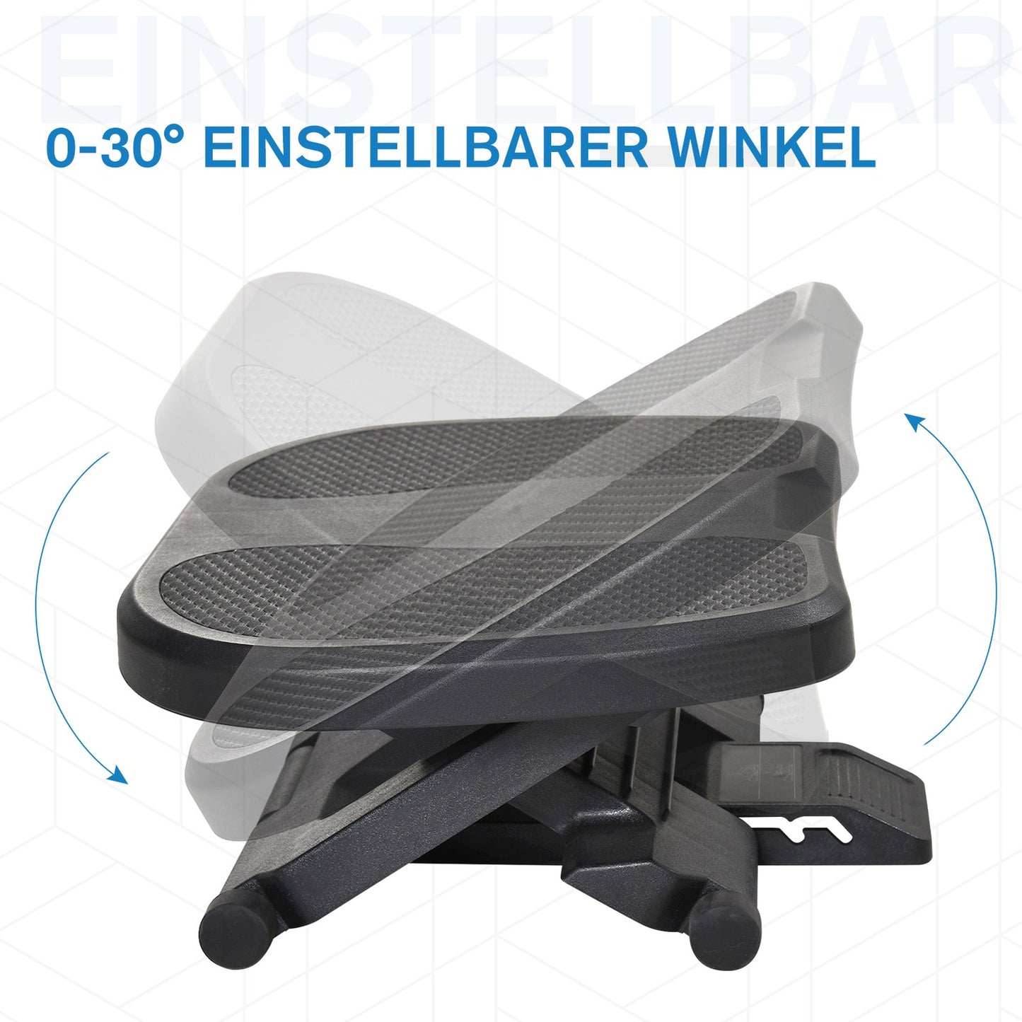 Adjustable footrest - 3 heights, black, 45x34cm