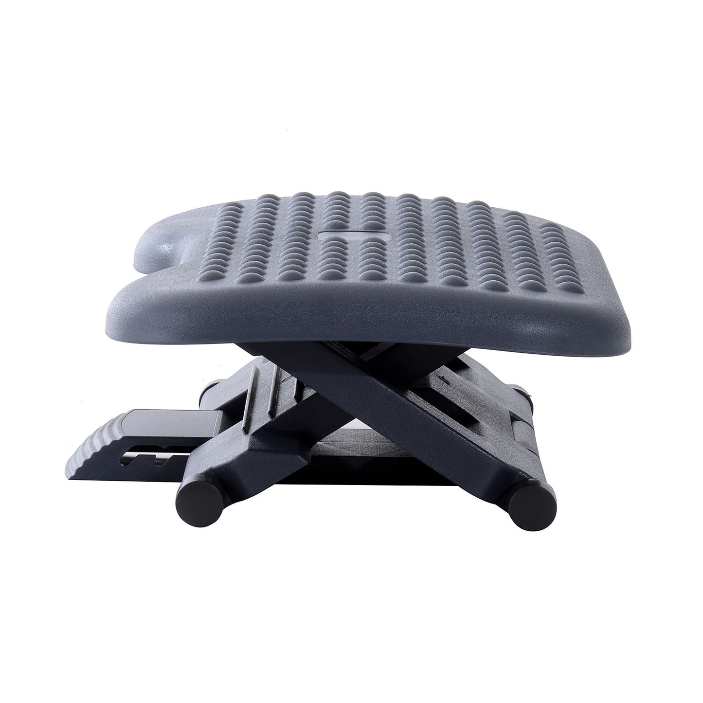 Height-adjustable footrest, plastic, dark grey, 46x35cm