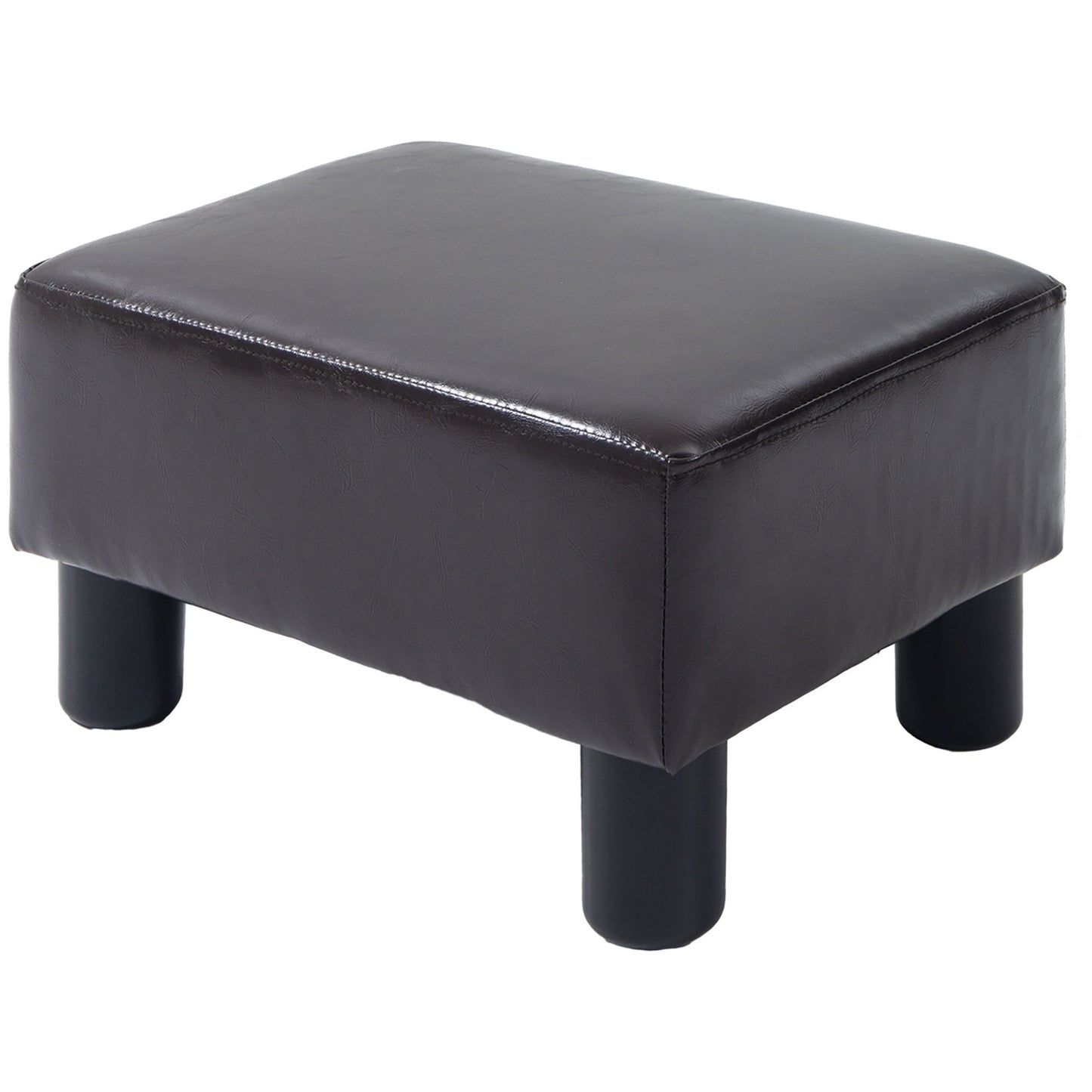 Ottoman footstool artificial leather, rectangular, 100 kg capacity