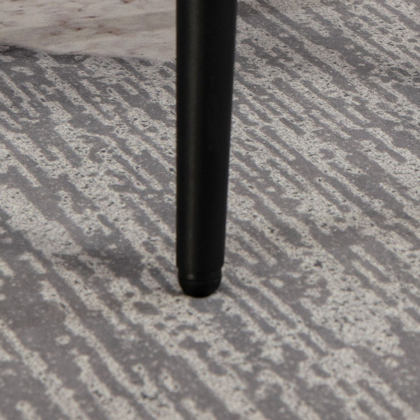 Pink square footstool - steel legs, cashmere look