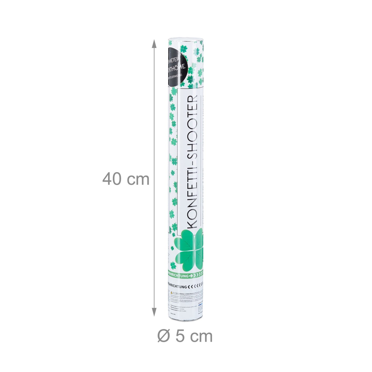 Four-leaf clover confetti cannon