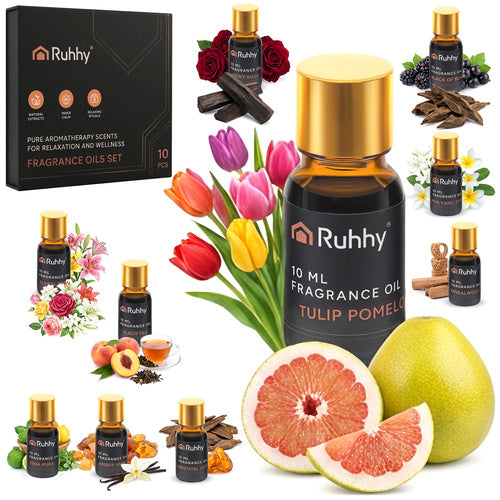 Fragrance Oil Set for Diffusers, 10 x 10ml with Droppers