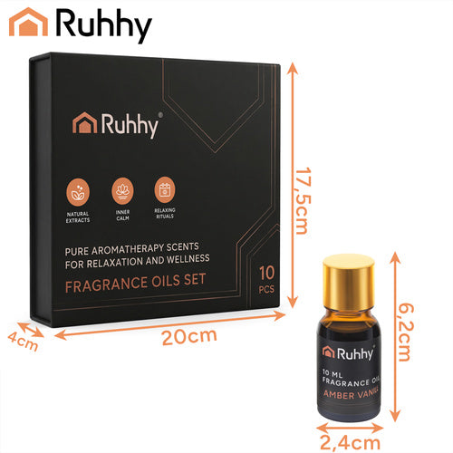 Fragrance Oil Set for Diffusers, 10 x 10ml with Droppers