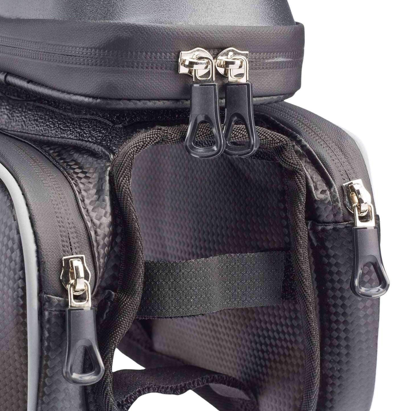 Frame bag for bicycle with compartment for mobile phone