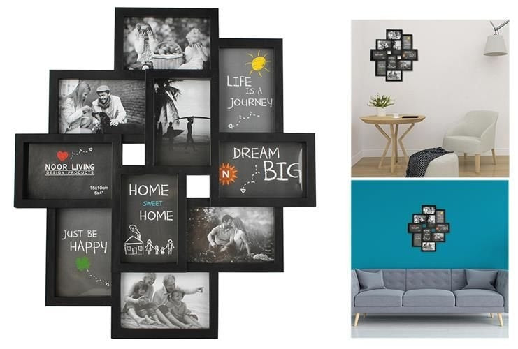 Frame for 10 photos - black