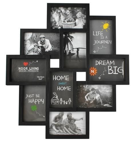 Frame for 10 photos - black