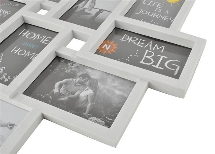 Frame for 10 photos - white