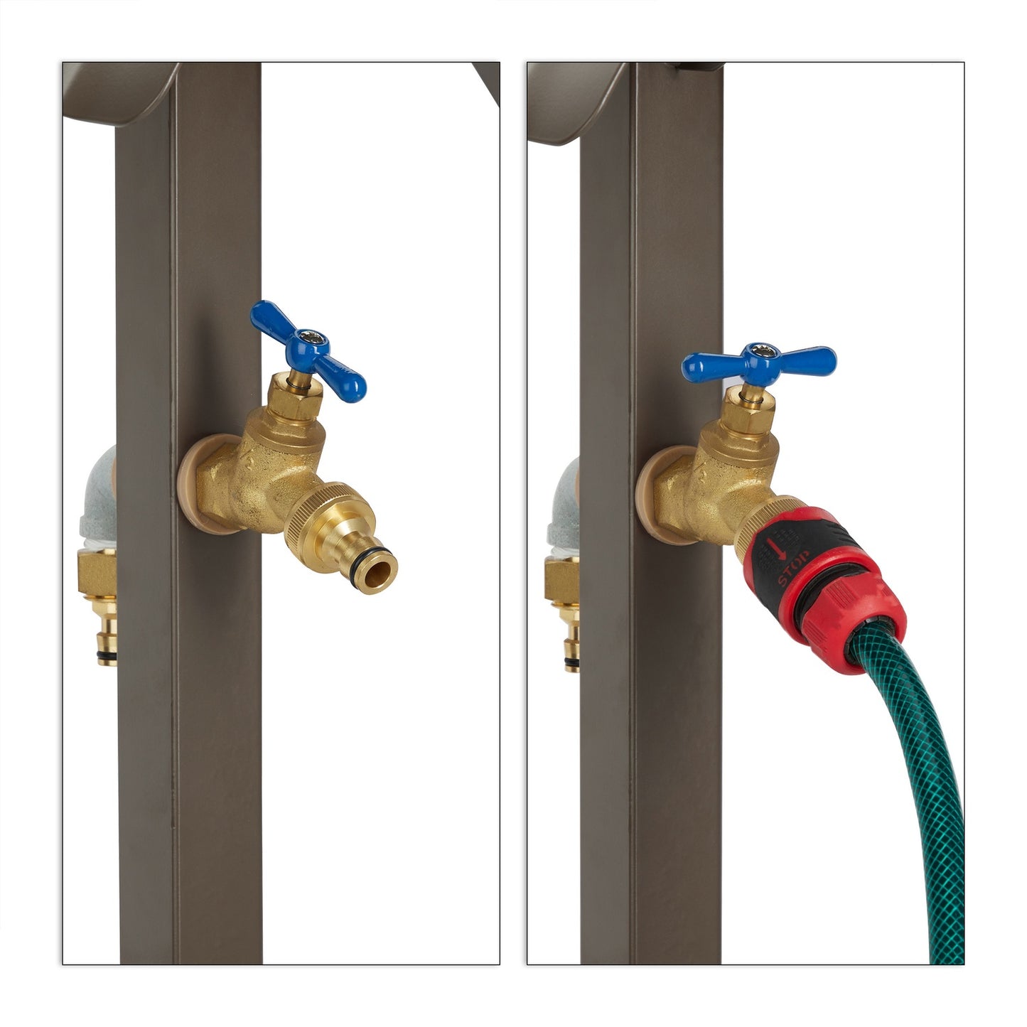 Free-Standing Tap with Hose Pipe Holder
