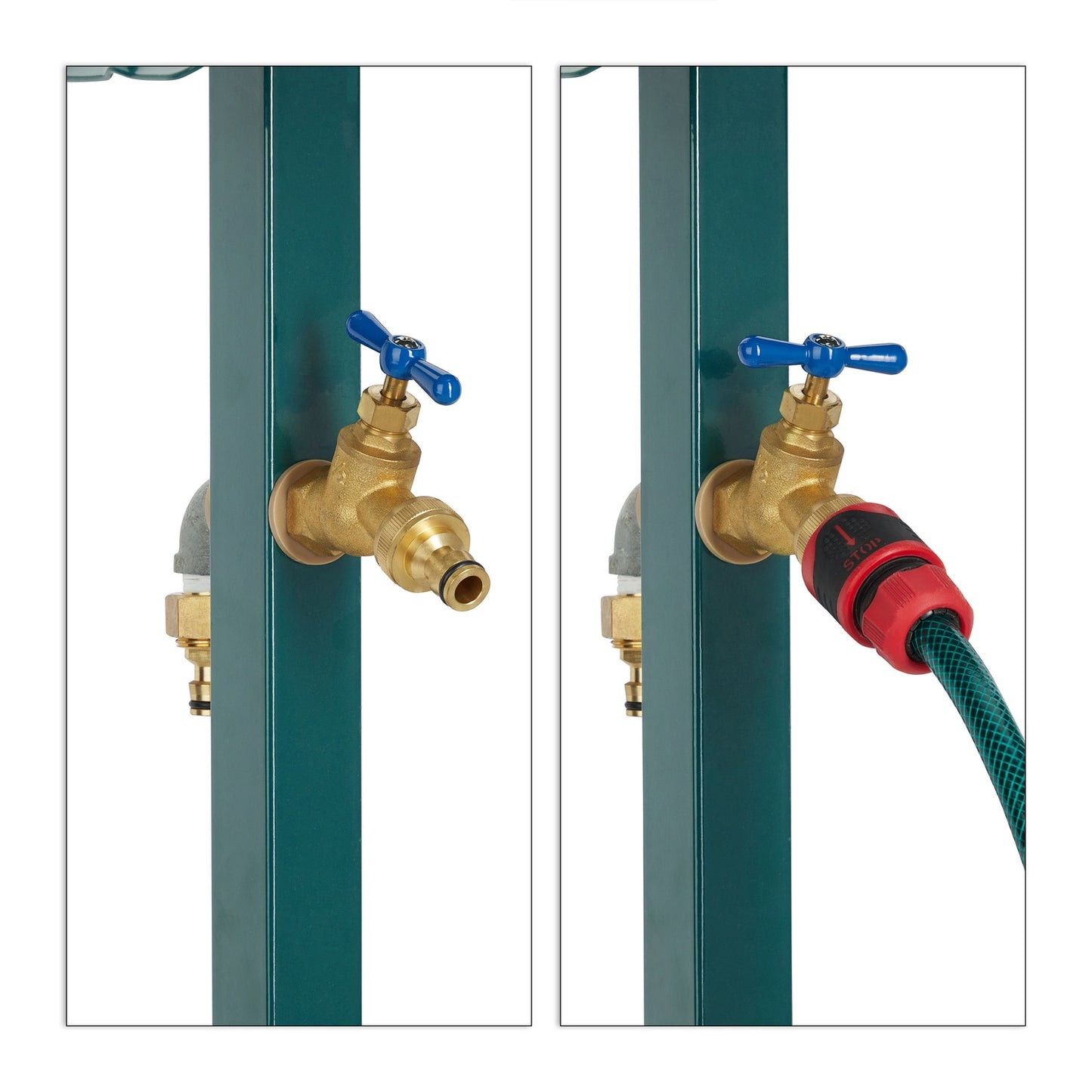 Free-Standing Tap with Hose Pipe Holder