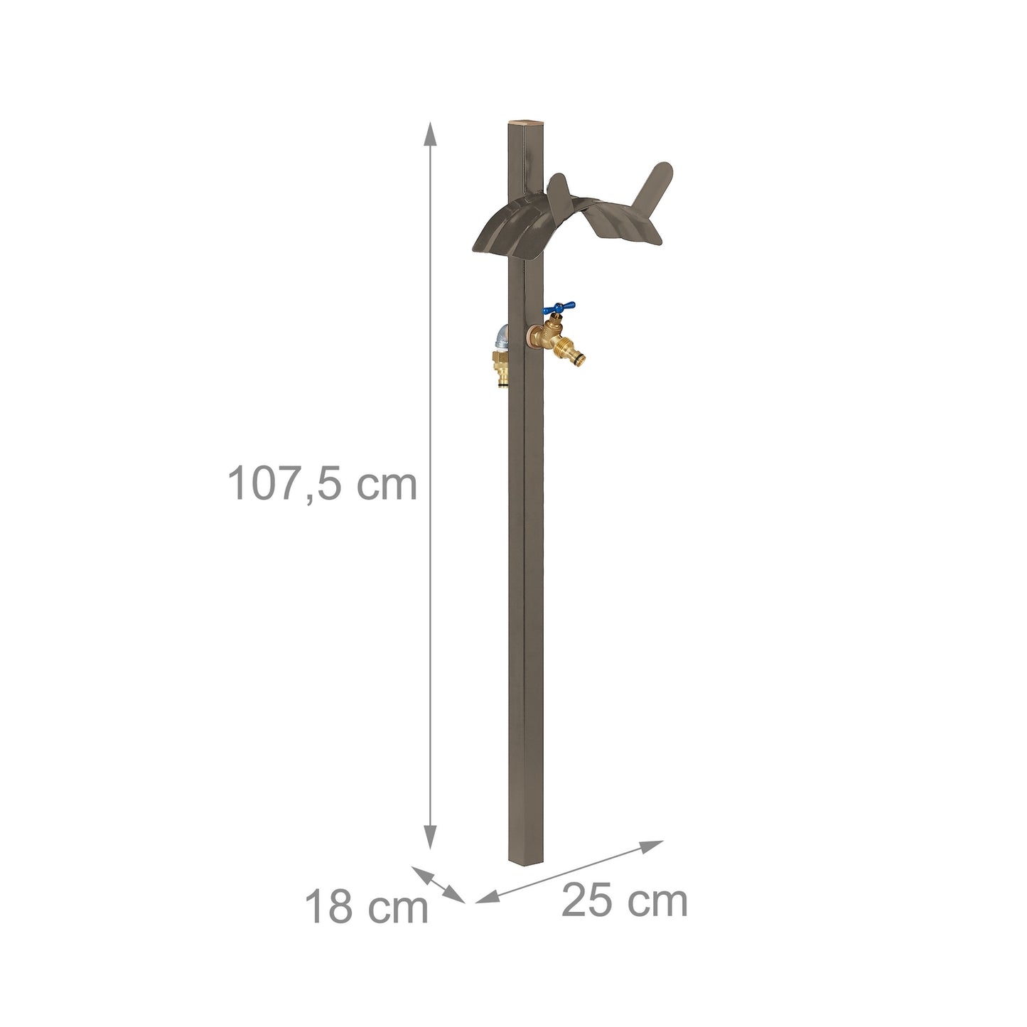 Free-Standing Tap with Hose Pipe Holder
