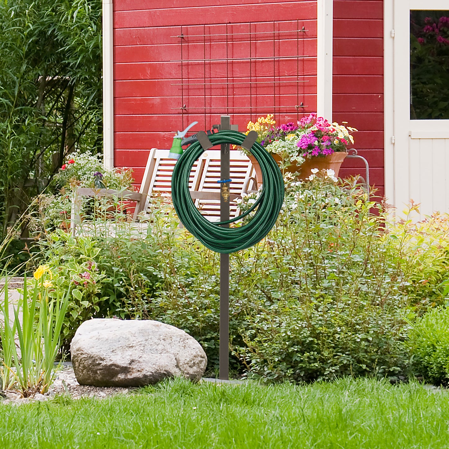Free-Standing Tap with Hose Pipe Holder