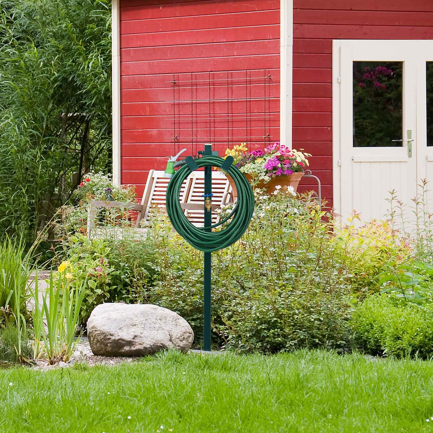 Free-Standing Tap with Hose Pipe Holder