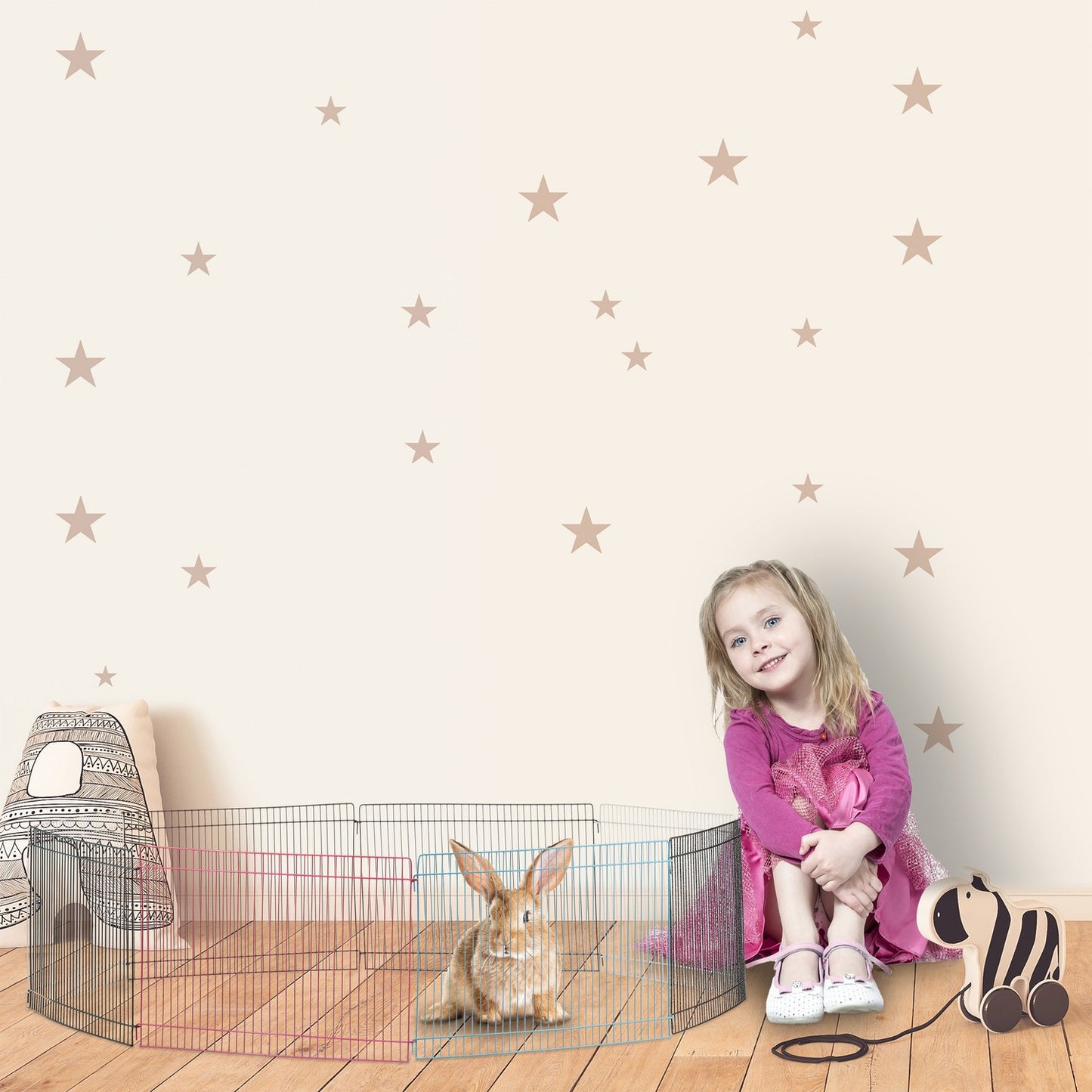 Freedom fence for small animals multicolored