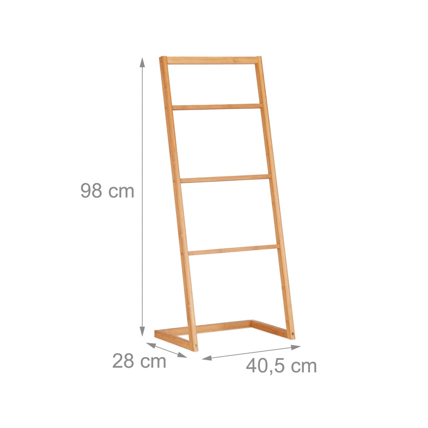 Freestanding Bamboo Towel Rack