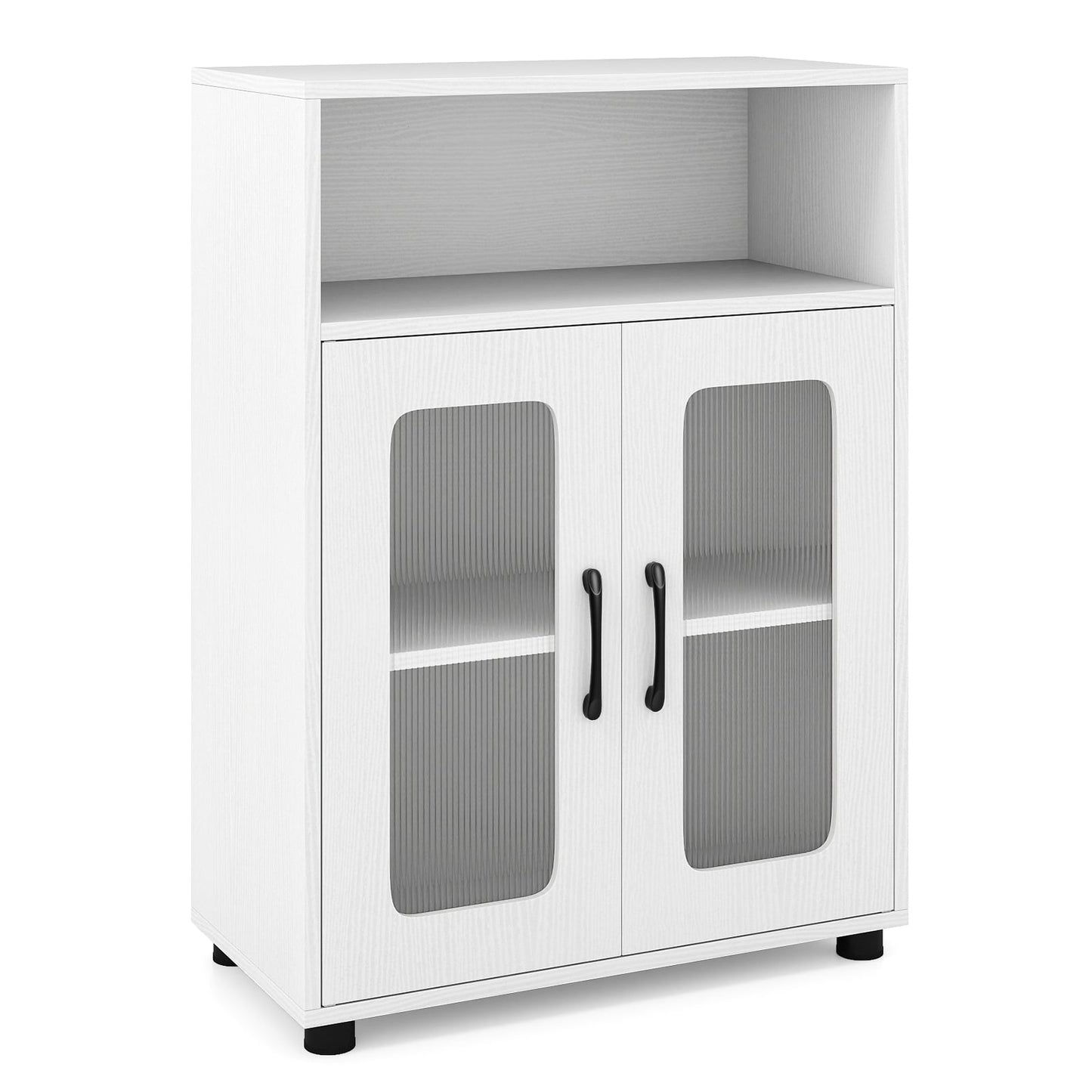 Freestanding Bathroom Cabinet with Adjustable Shelves, White