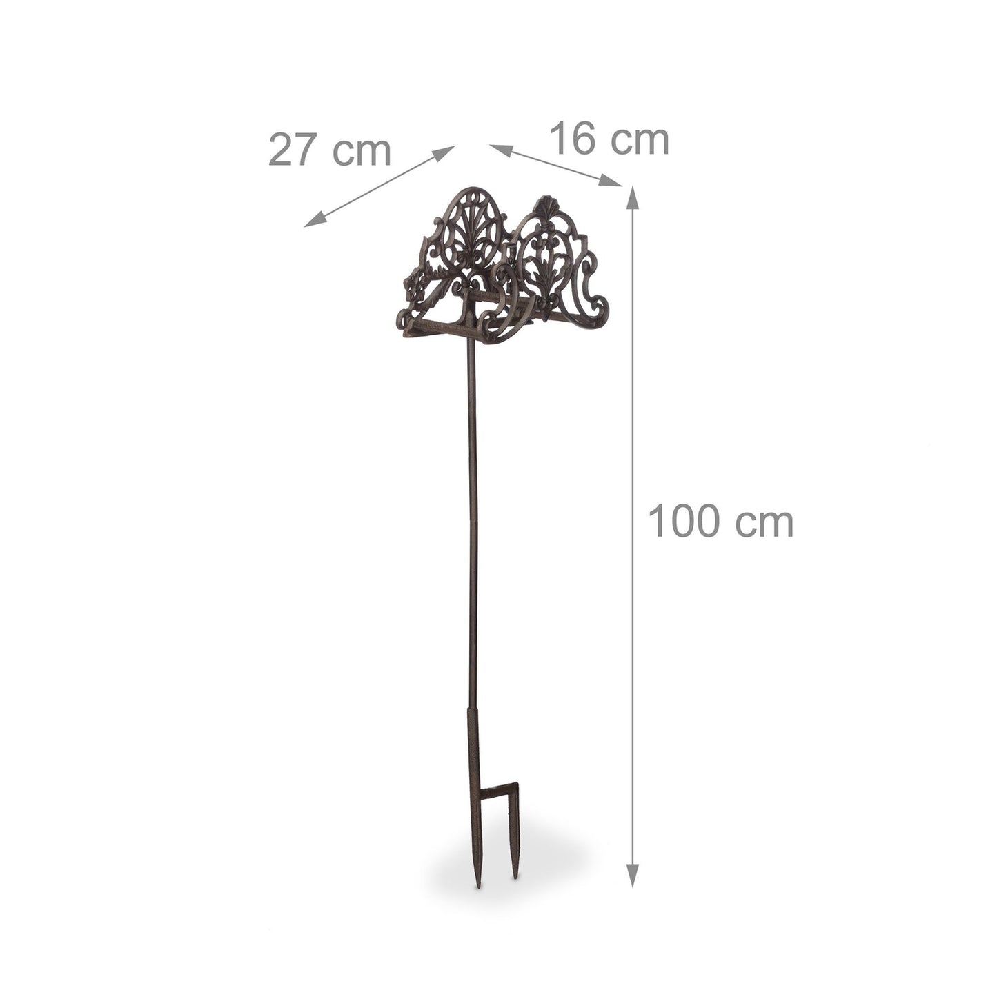 Freestanding Cast Iron Garden Hose Holder