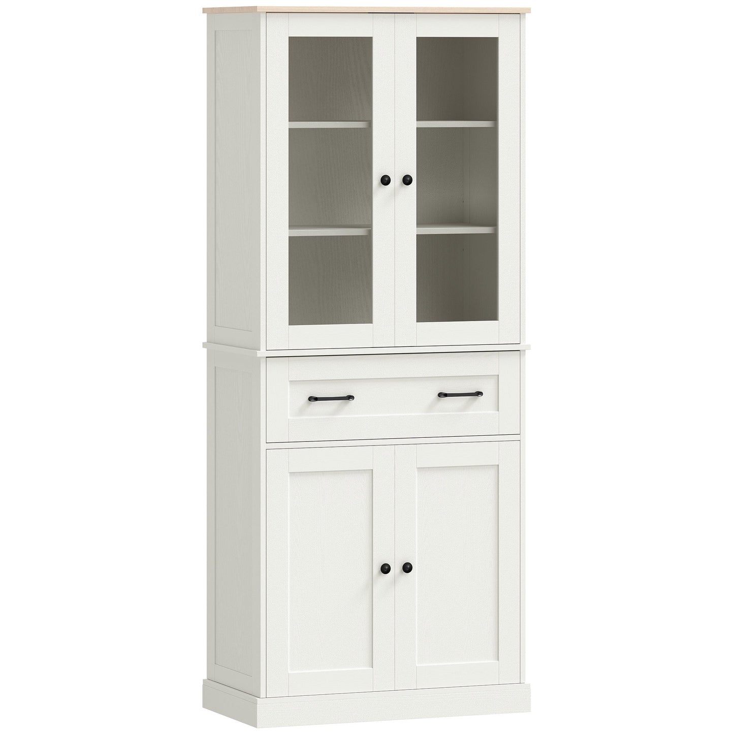 Freestanding Kitchen Pantry Cabinet with Adjustable Shelves