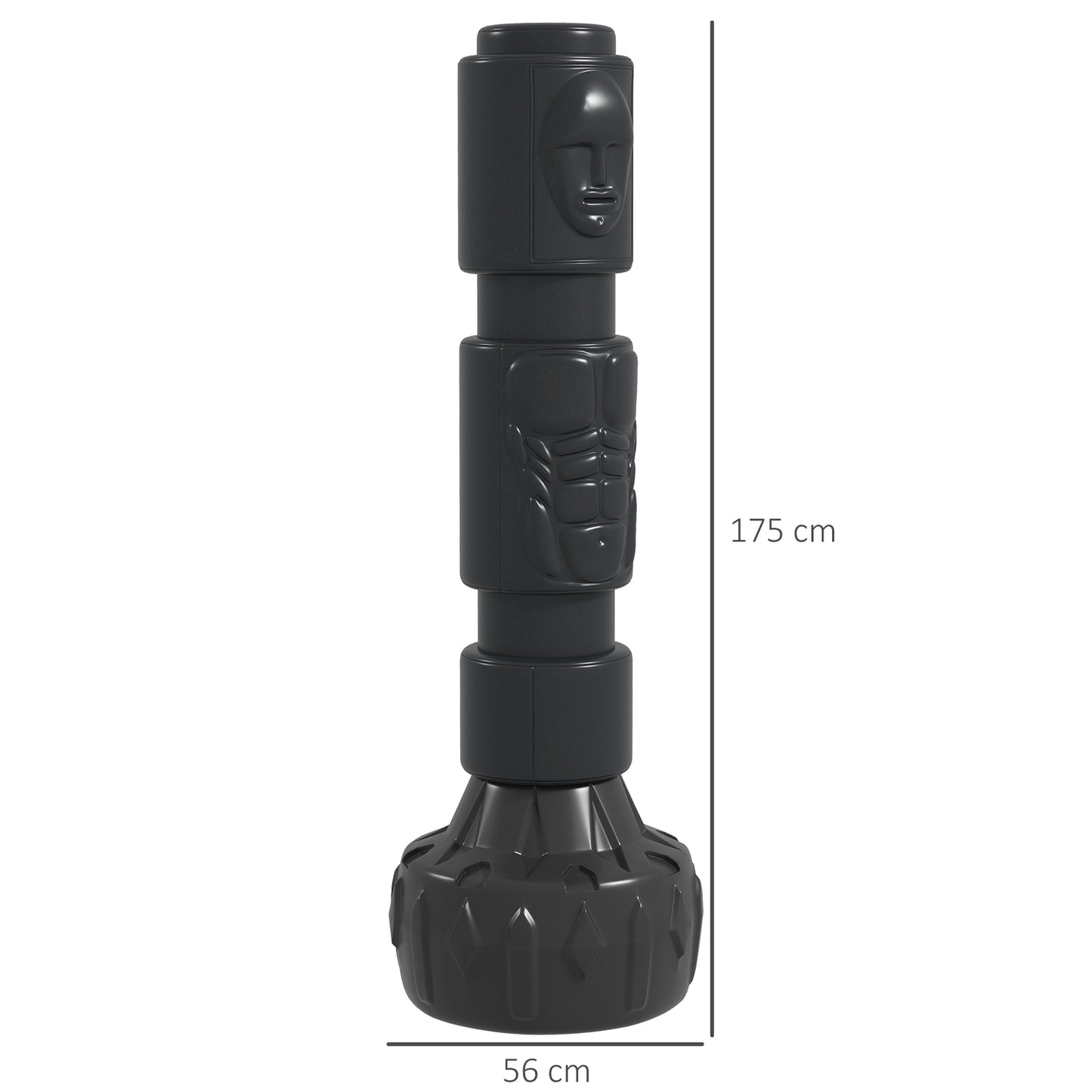 Adjustable stand alone punching bag with suction base