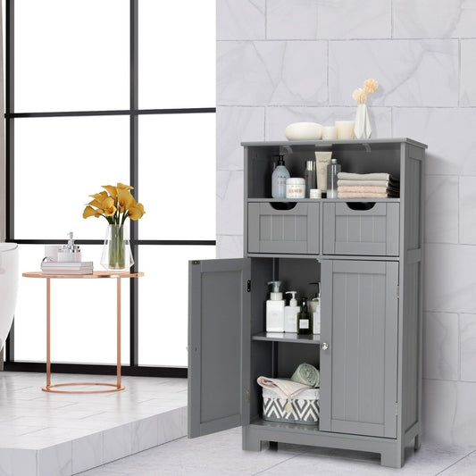 Freestanding cabinet with drawers for the kitchen bathroom 60 x 30 x 109cm gray