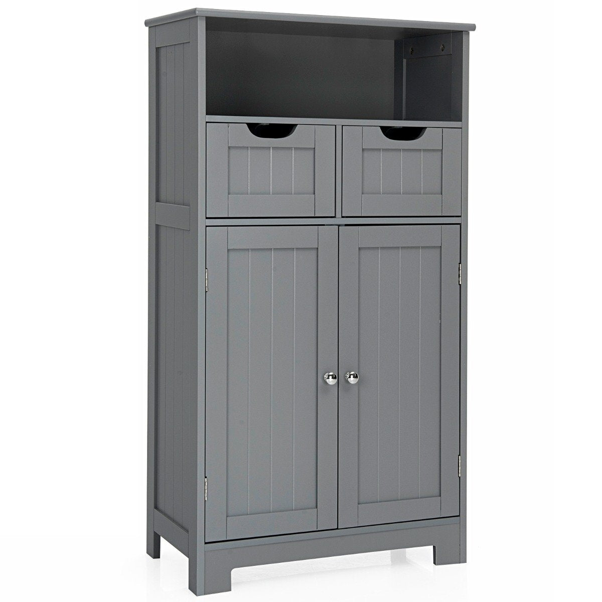 Freestanding cabinet with drawers for the kitchen bathroom 60 x 30 x 109cm gray