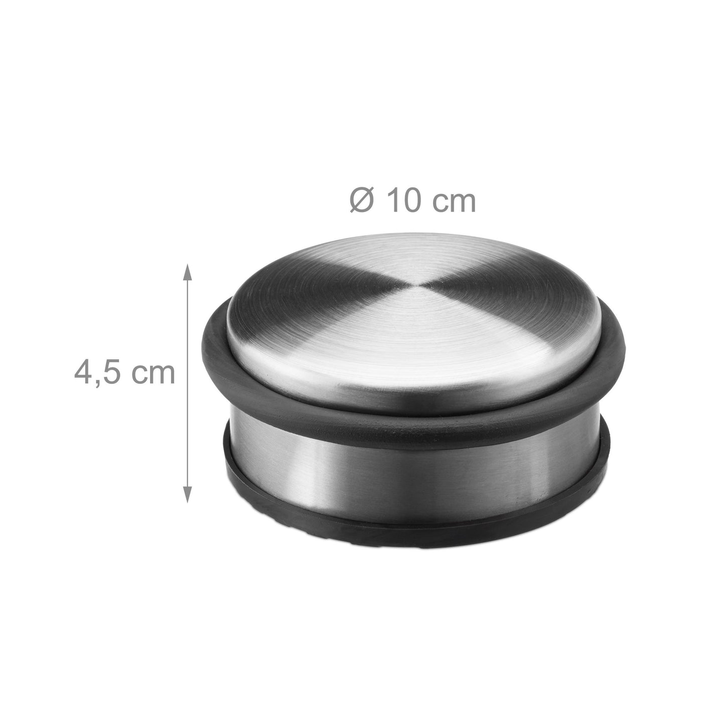 Freestanding stainless steel door stop