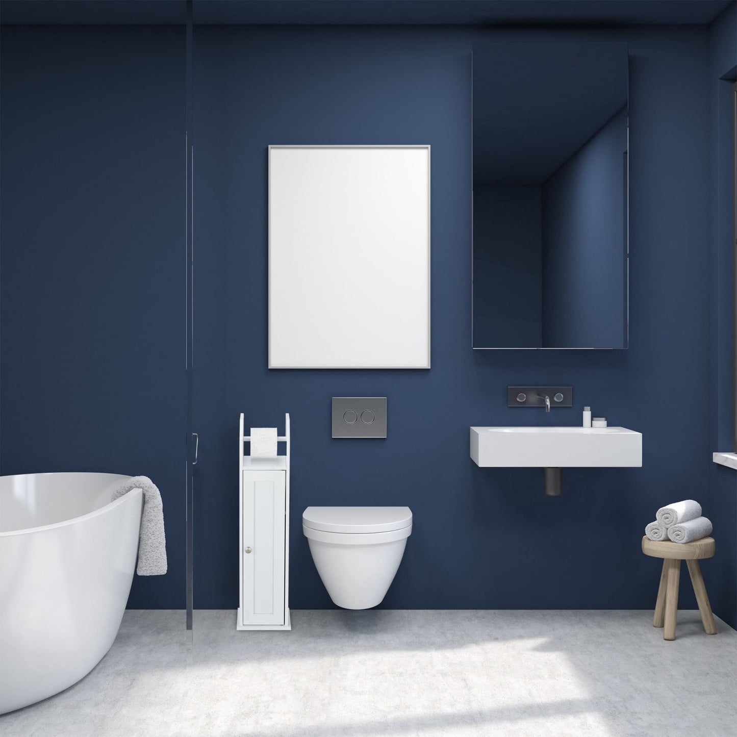 Freestanding toilet paper holder