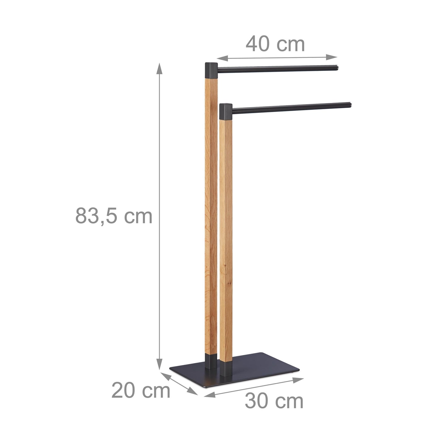 Freestanding towel rack