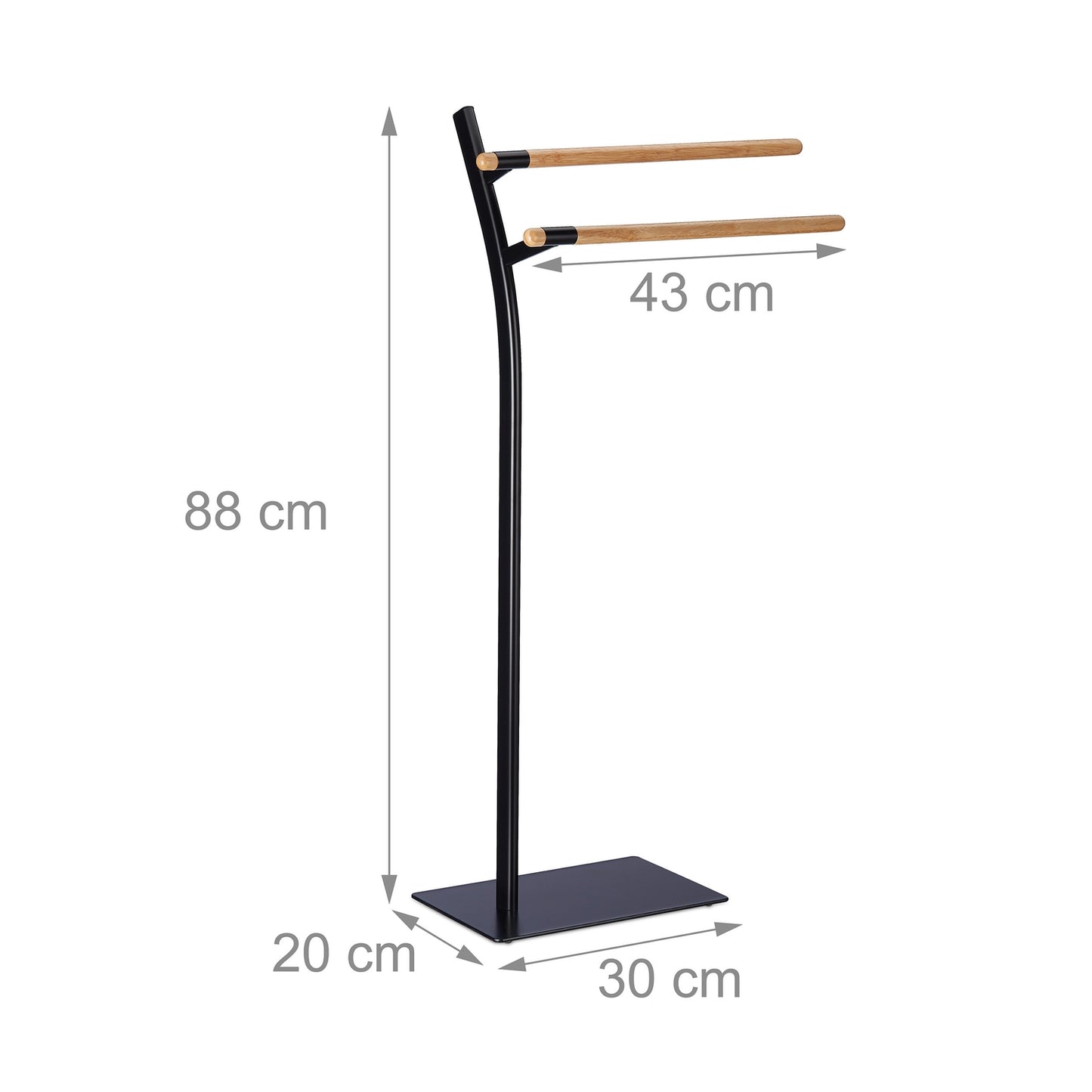 Freestanding towel rack