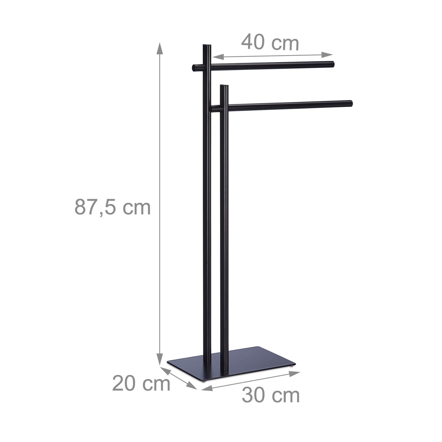 Freestanding towel rack