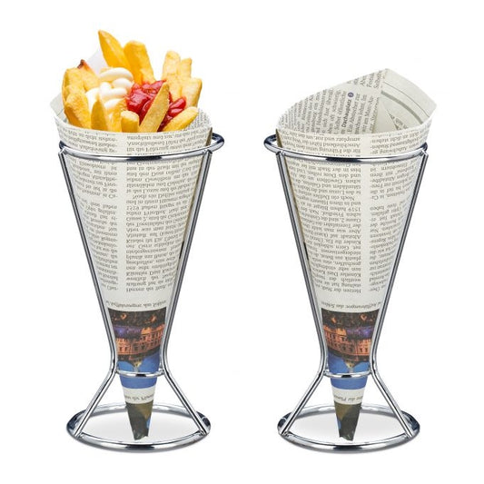 French fries holder Set of 2 Stainless steel