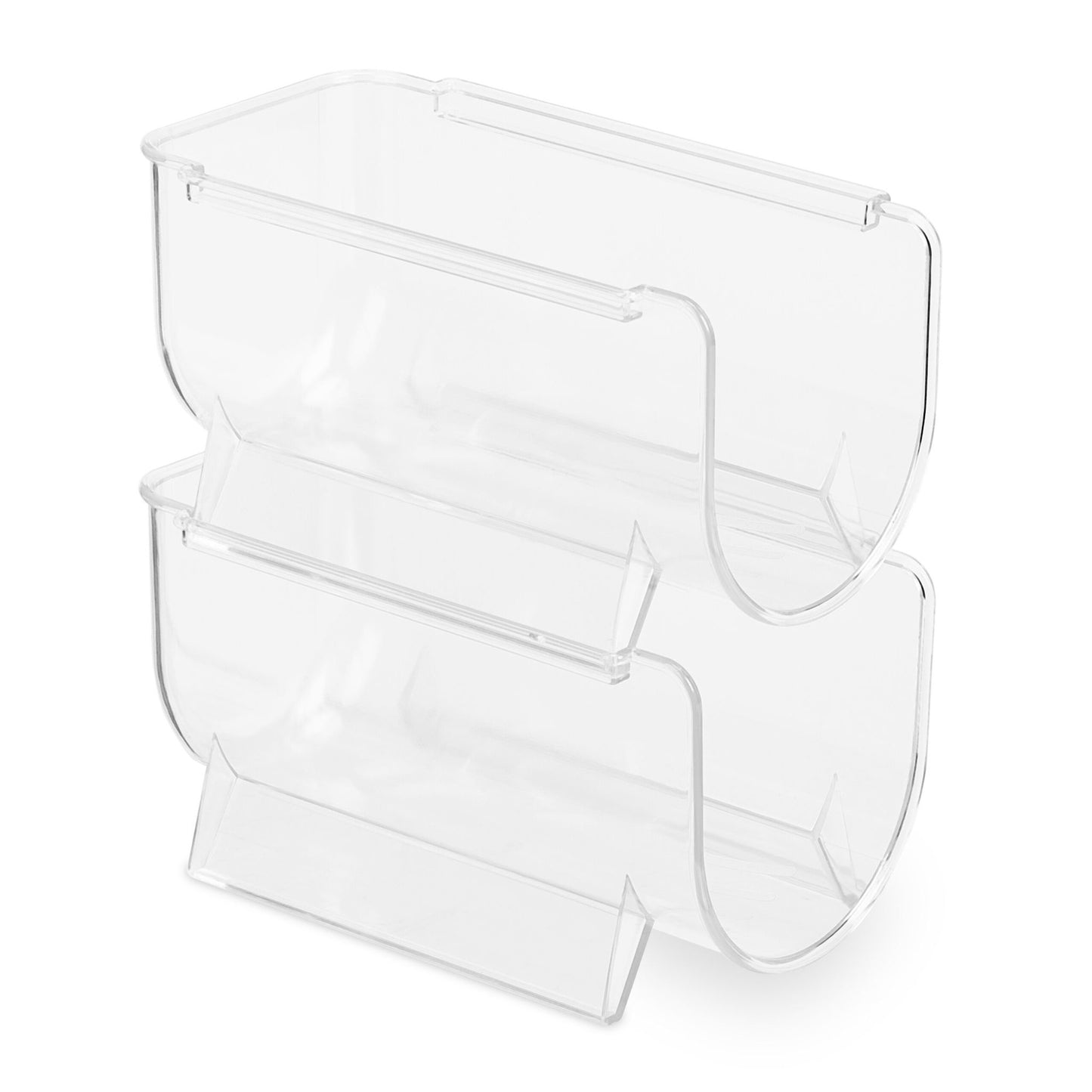 Fridge Bottle Organiser Set – Stackable, Transparent Holder