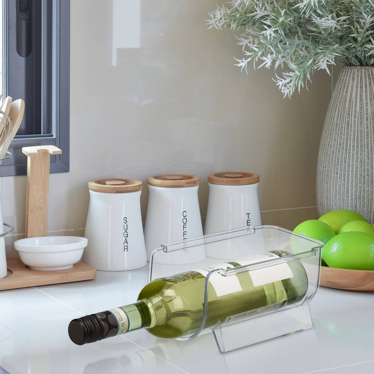 Fridge Bottle Organiser Set – Stackable, Transparent Holder