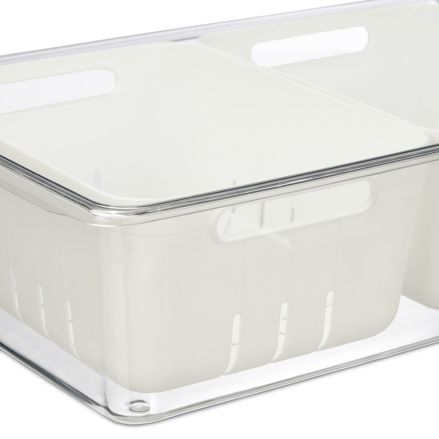 Fridge Organisers with Drainage, Set of 3