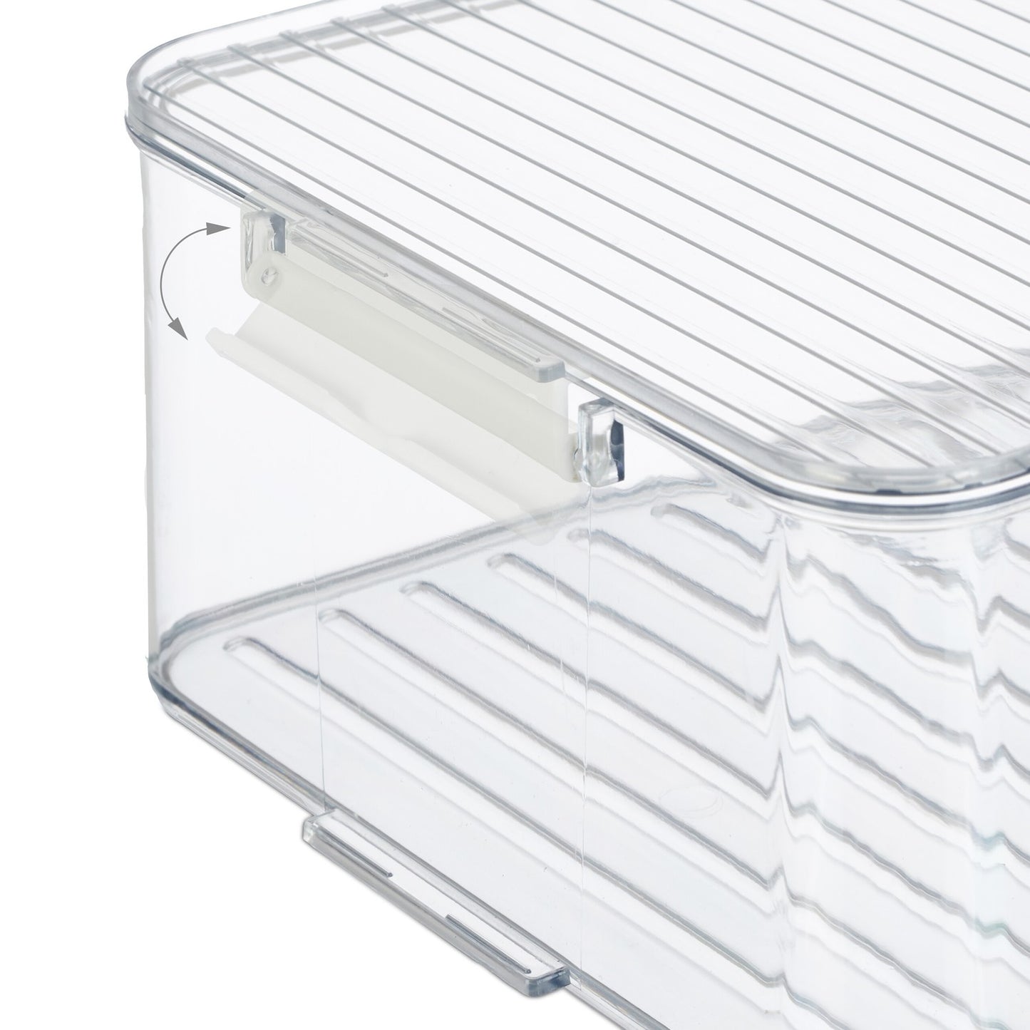 Fridge Storage Boxes with Lids, Set of 2, Date Display