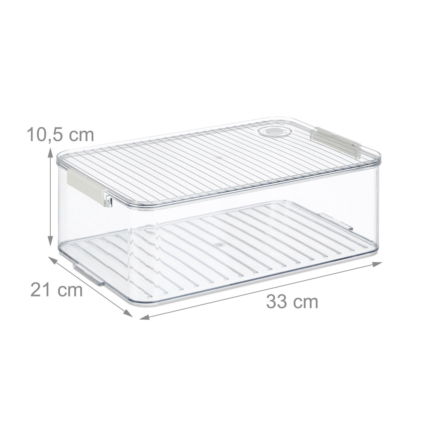 Fridge Storage Boxes with Lids, Set of 2, Date Display