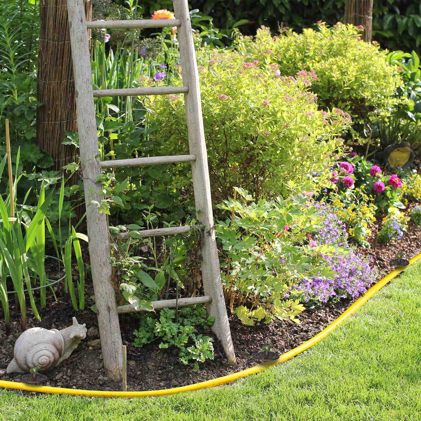 Frog for controlling garden hose