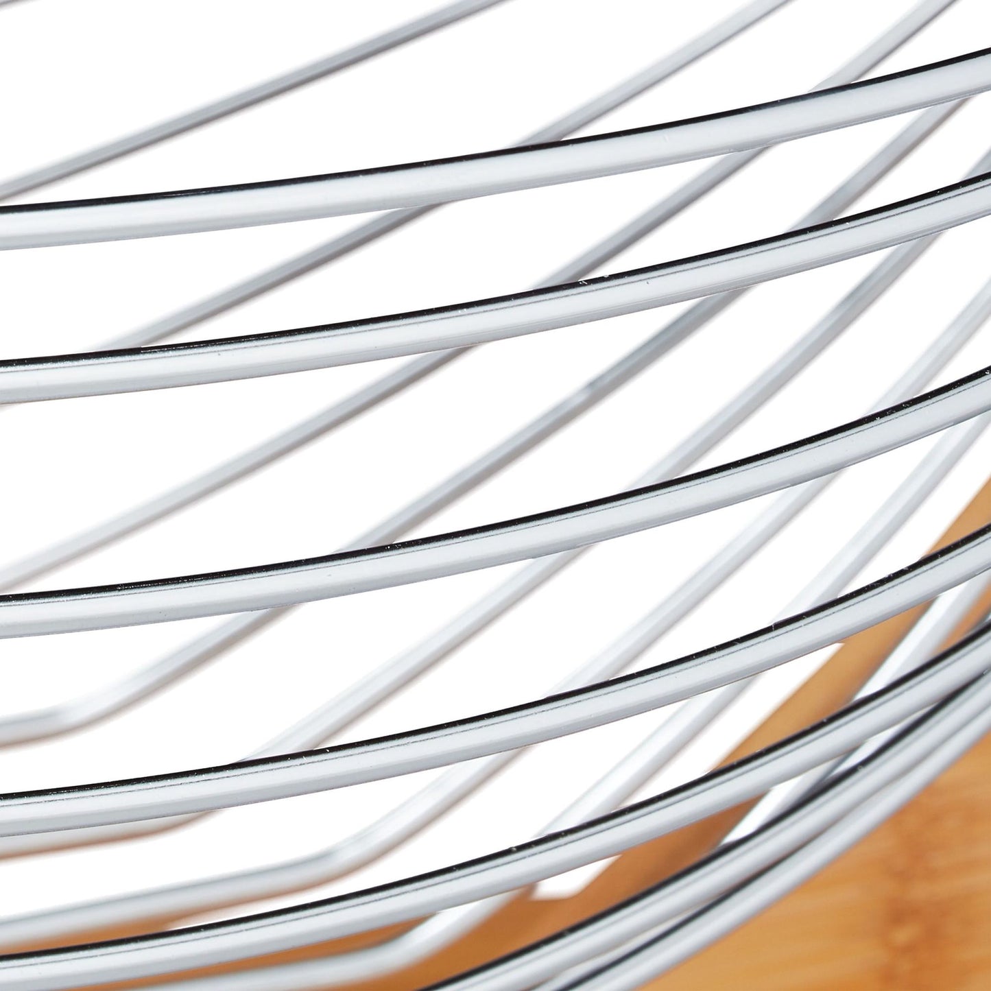 Fruit Basket Bamboo Stainless Steel