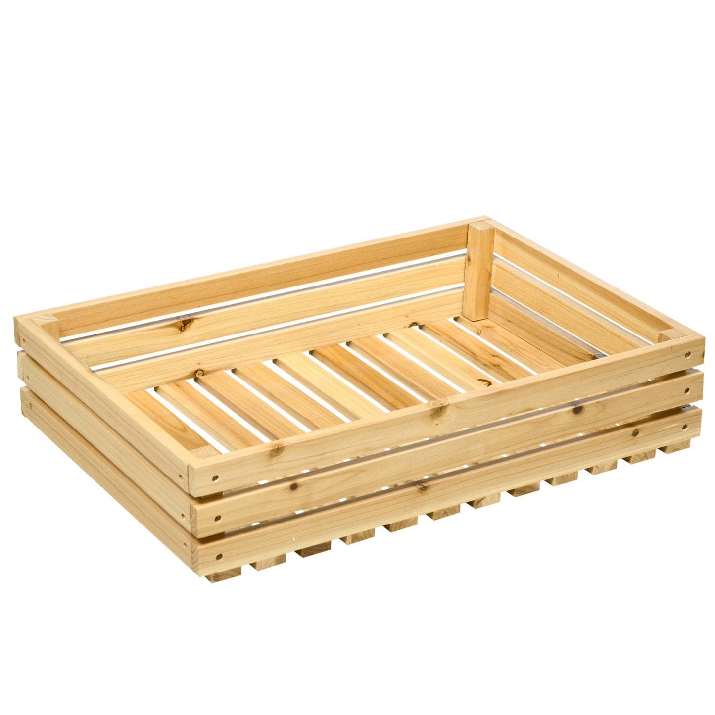 Fruit and vegetable storage trolley with wheels, 5 shelves, spruce wood