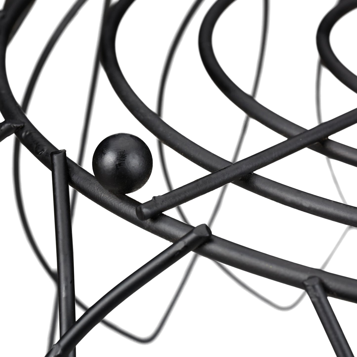 Fruit basket in black metal