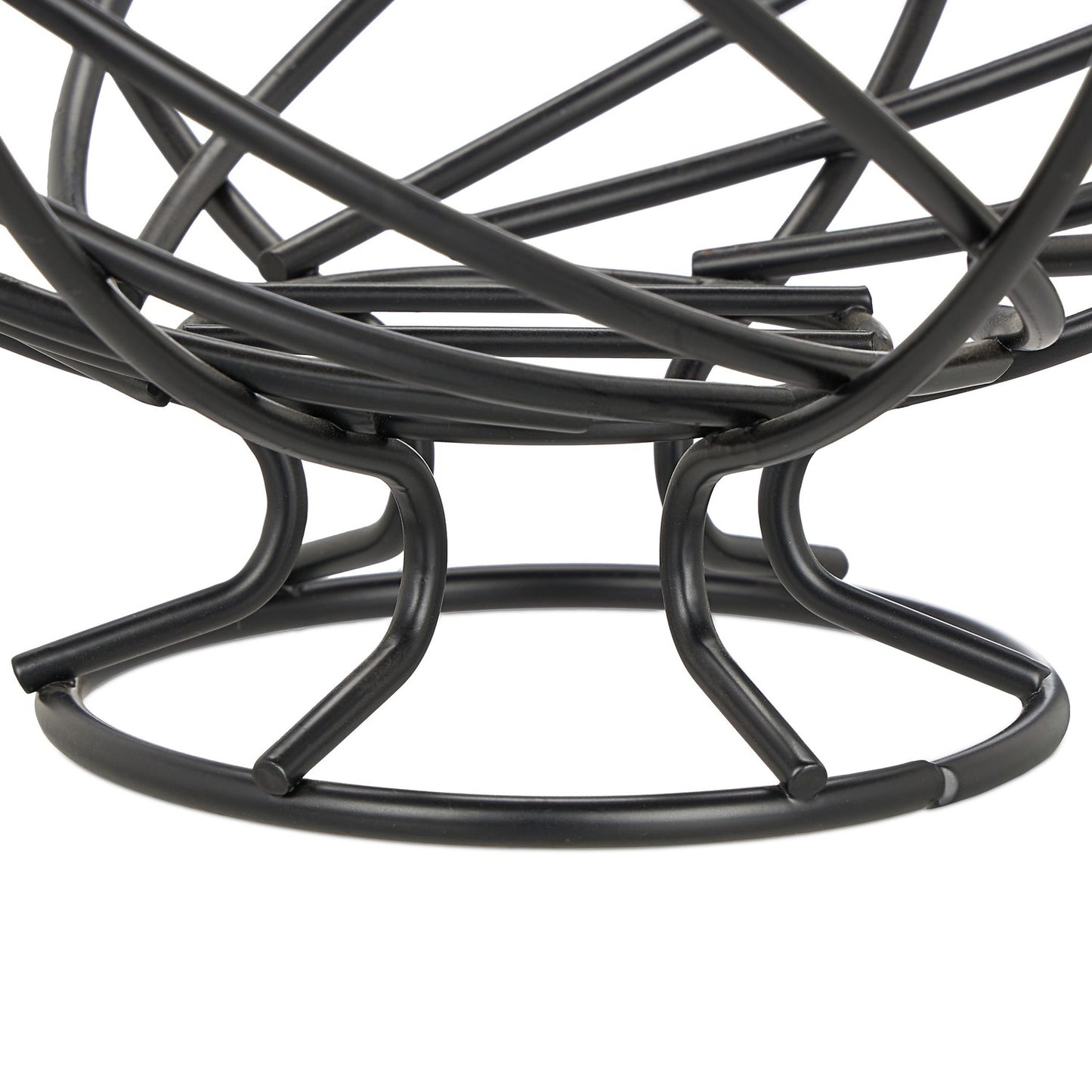 Fruit bowl in black metal