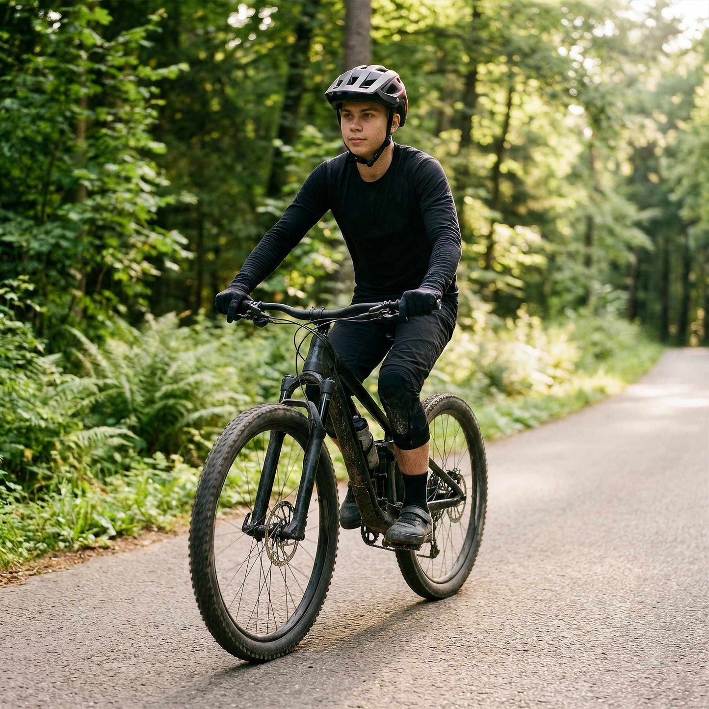 Full-Face Bike Helmet, Size L 58–61 cm, Detachable Chin Guard