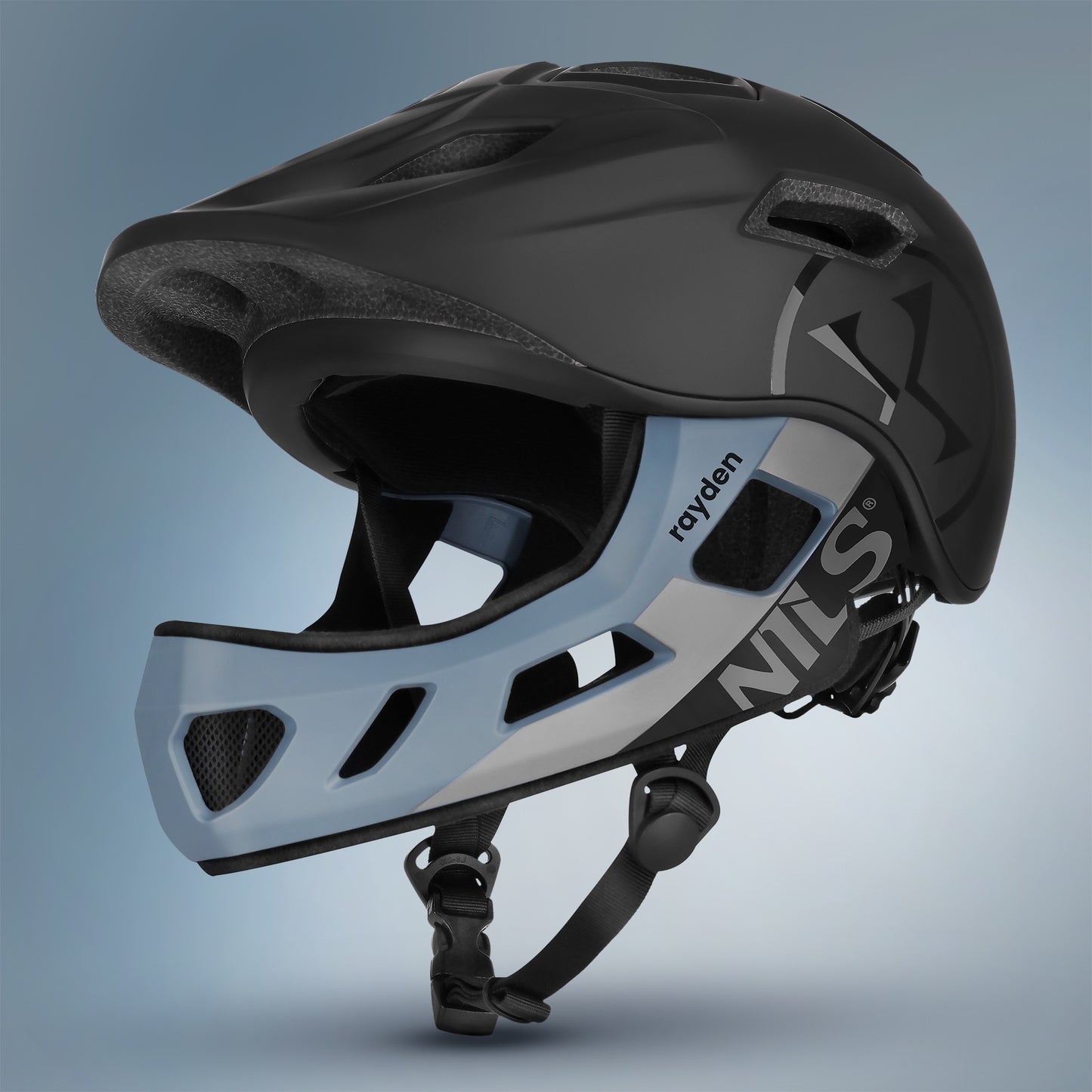 Full-Face Helmet with Removable Chin Guard, 48-53cm