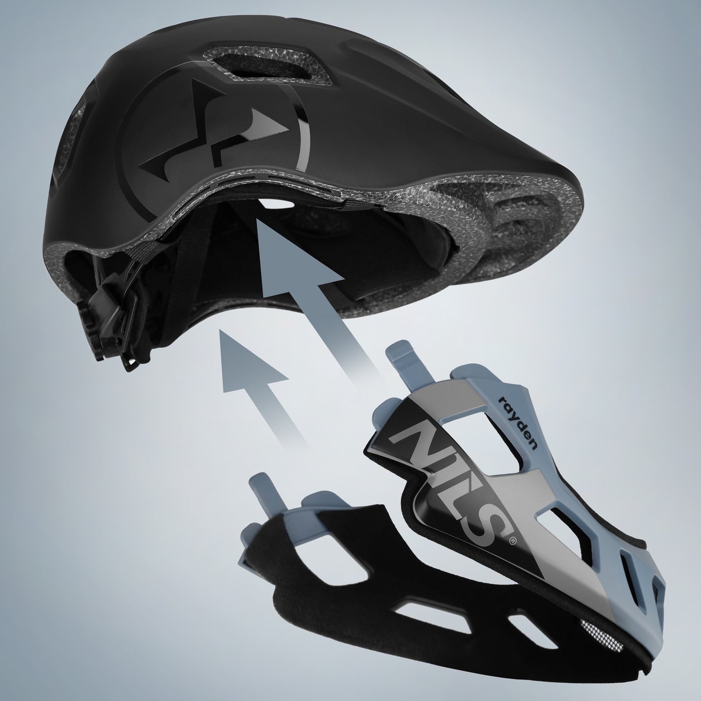 Full-Face Helmet with Removable Chin Guard, S (52-56 cm)
